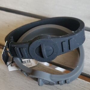 Marc by Marc Jacobs Black and Gray Silicone Bracelet Set